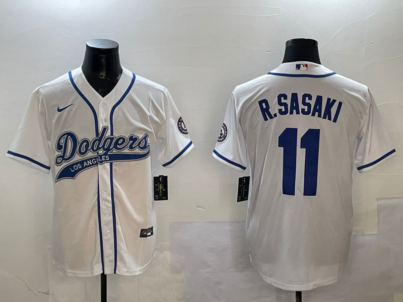 Men's Los Angeles Dodgers Roki Sasaki #11 White Jersey
